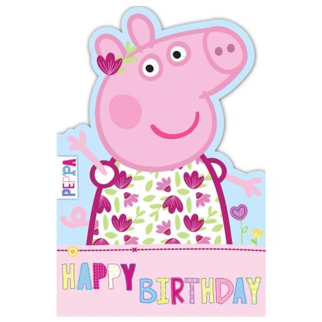 Happy Birthday Peppa Pig Shaped Birthday Card £1.50